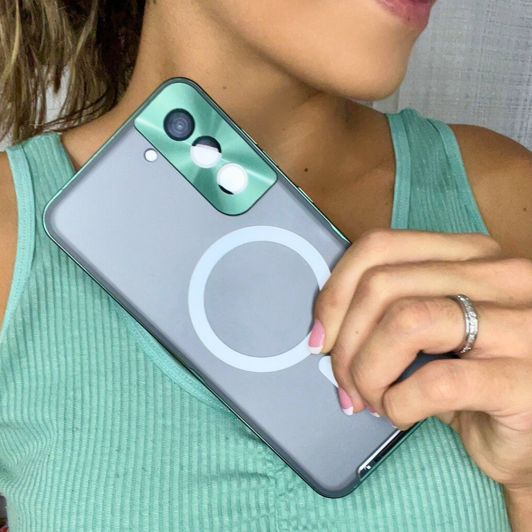 Case Samsung MagSafe de Vidro Temperado e Alumínio - Proteção 360º