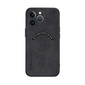Case iPhone de Couro Luxury MagSafe