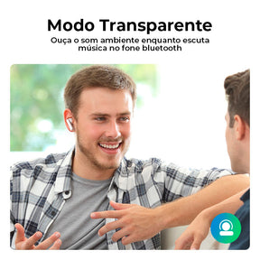 Fone Bluetooth QCY HT05 com Cancelamento de Ruído Ativo