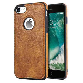 Case iPhone Slim Luxo de Couro com Destaque Maçã