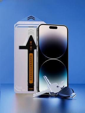 Película p/ iPhone Premium de Vidro Temperado - Com Kit de Instalação