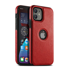 Case iPhone Slim Luxo de Couro com Destaque Maçã