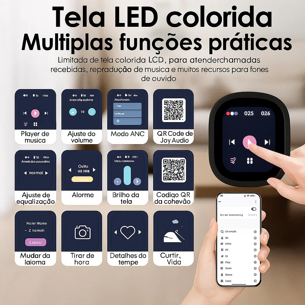 Fone de Ouvido Bluetooth com display - Siindoo 930 Plus