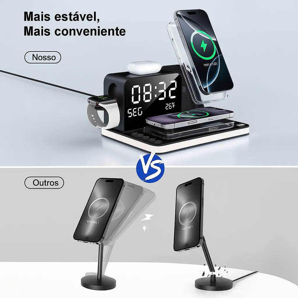Estação de carregamento 7 em 1 sem fio 30 W